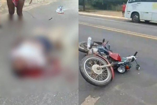 Motociclista morre e motorista foge sem prestar socorro na BR-135