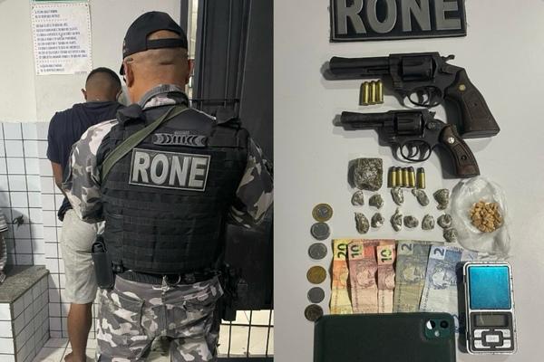 Três homens são presos por porte ilegal de arma e tráfico de drogas em Teresina
