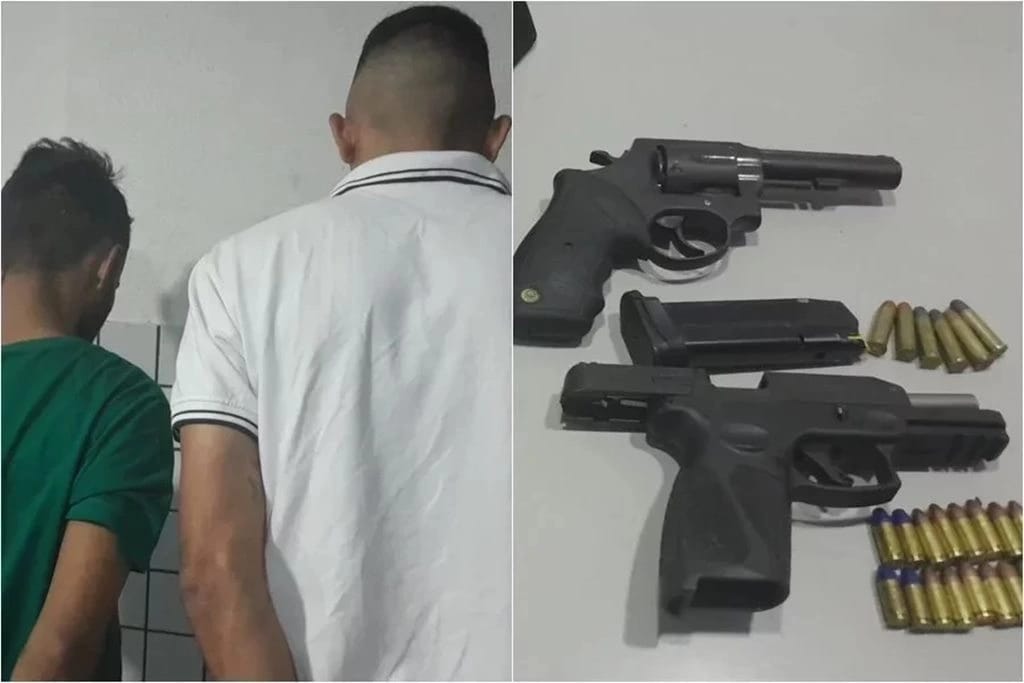 Dois homens são presos com armas de fogo em Teresina