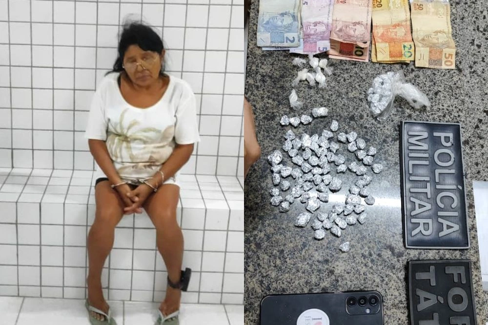 Mulher com tornozeleira eletrônica é presa por tráfico de drogas em Luís Correia