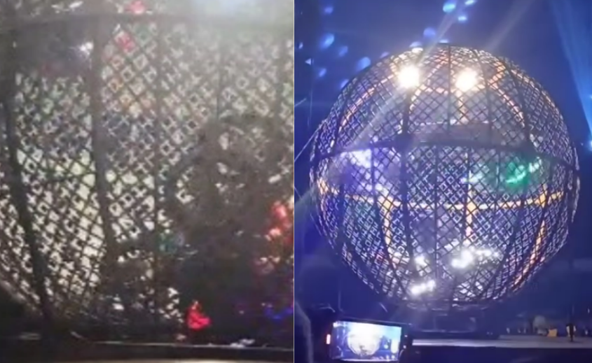 Colisão entre motos em Globo da Morte provoca susto em circo no litoral do Piauí