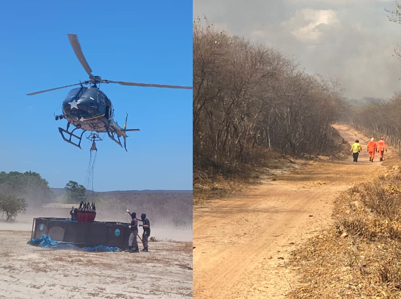 Incêndio florestal de grandes proporções atinge Buriti dos Montes há três dias