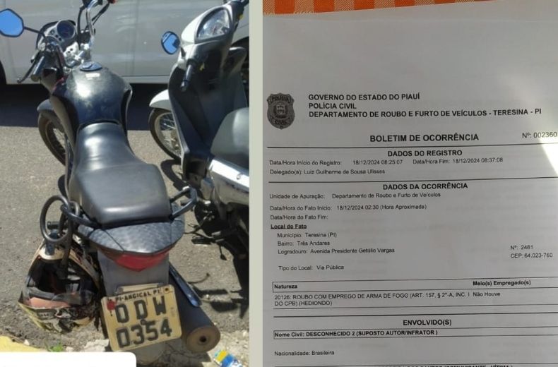 Homem tem moto roubada e pede ajuda para recuperar veículo de trabalho