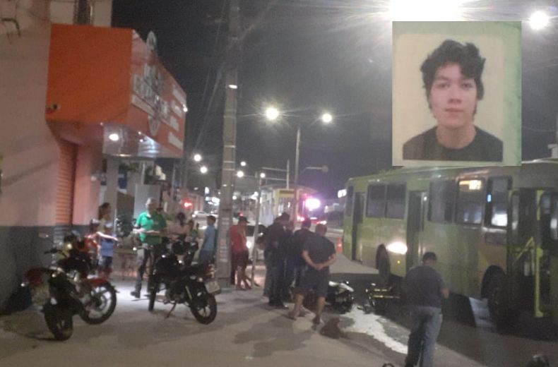 Jovem fica ferido após grave acidente com ônibus na zona Sul