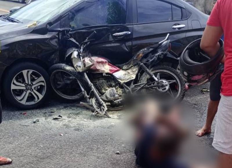 Moto explode após acidente e homem fica com corpo queimado em Teresina