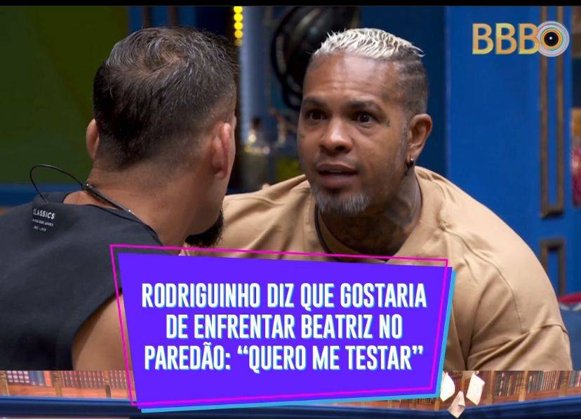 Rodriguinho diz que quer enfrentar Beatriz no paredão