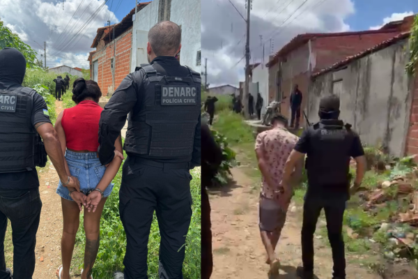 Dupla presa pela Polícia Civil em Teresina tentou descartar droga em vaso sanitário