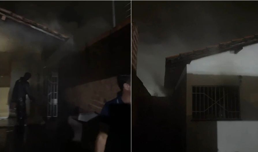 Casa fica destruída após pegar fogo na zona sul de Teresina