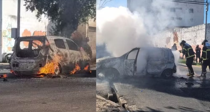 Carro de motorista de aplicativo pega fogo em Teresina, 15 dias após a compra